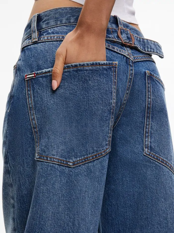 ERNIE LOW RISE BUCKLE BACK JEAN